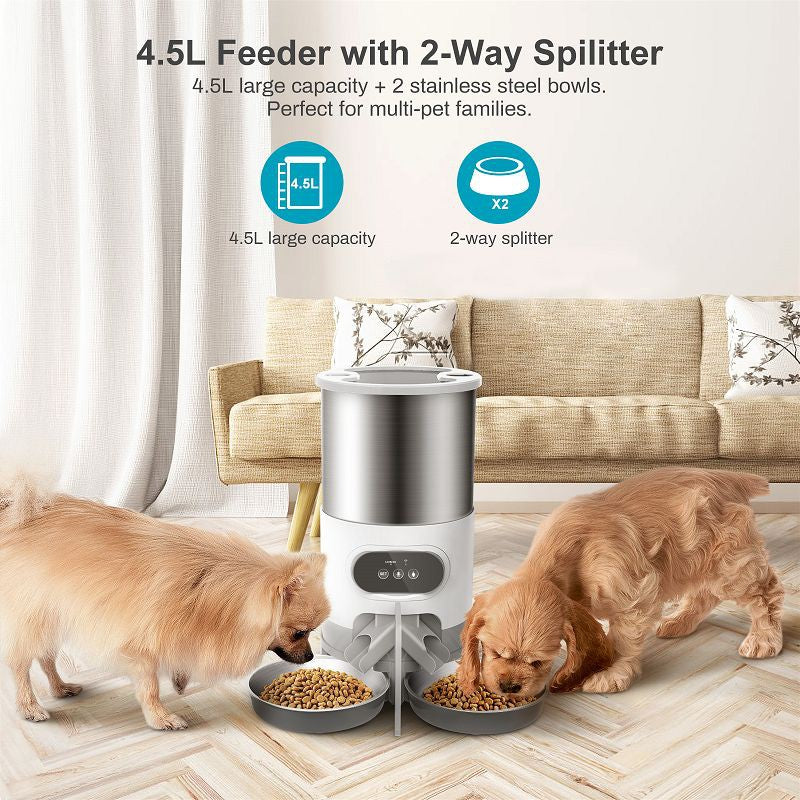 Petslova™ Smart Feeder Dual Meal Dispenser for Cats and Dogs