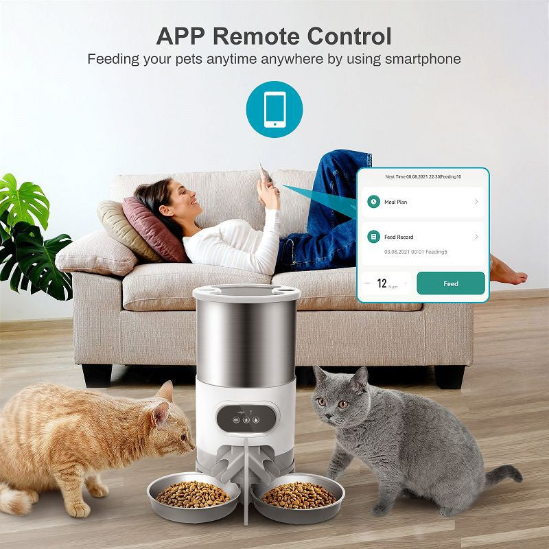 Petslova™ Smart Feeder Dual Meal Dispenser for Cats and Dogs