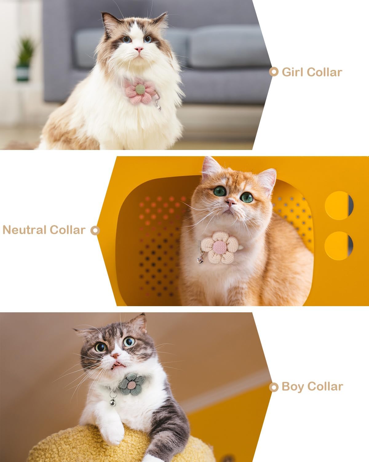 Petslova™ Cat Collar with Cute Flower