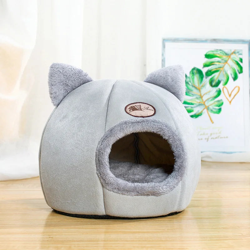 Petslova™ Winter Cozy Cat & Dog Bed – Warm Cave Nest for Deep Sleep