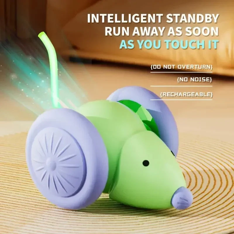 Petslova™ Interactive Electric Cat Toy – Automatic Mouse Car with Obstacle Avoidance