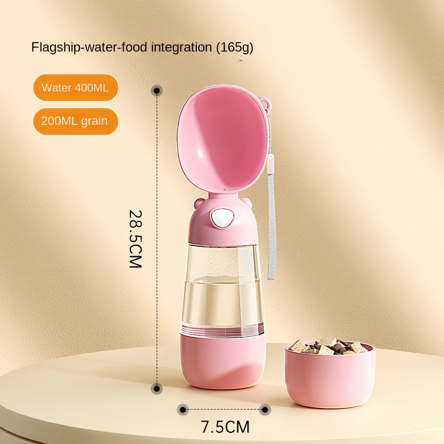Petslova™ Portable Dog Water Bottle with Food Dispenser