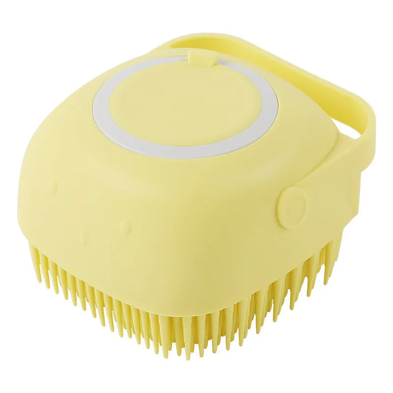 Petslova™ Silicone Pet Bath Brush – Massage & Liquid Dispenser
