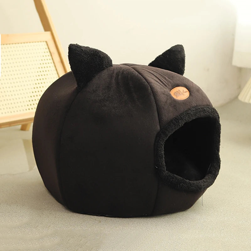 Petslova™ Winter Cozy Cat & Dog Bed – Warm Cave Nest for Deep Sleep