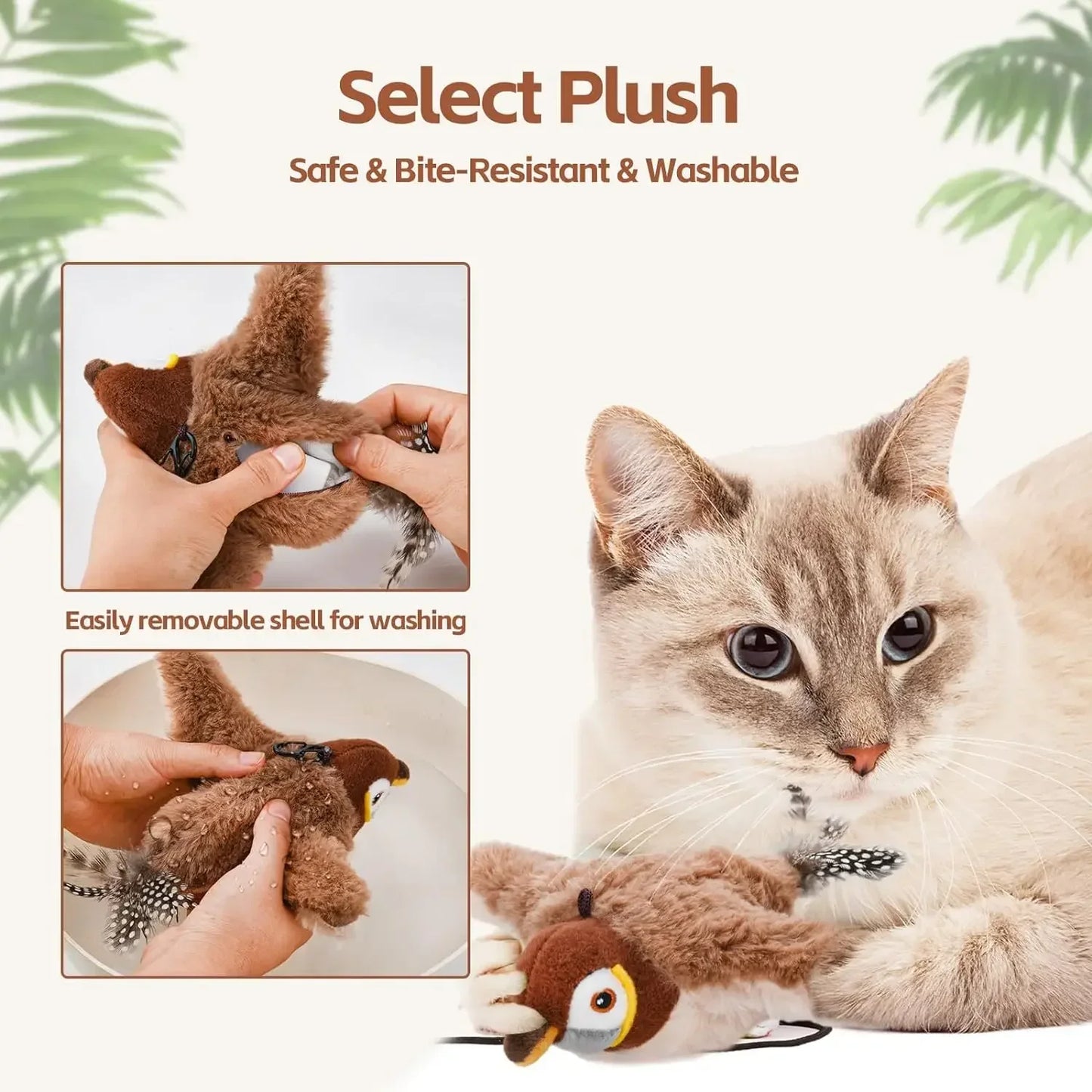 Petslova™ Interactive Chirping Bird Cat Toy