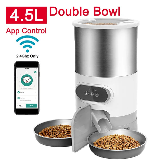 Petslova™ Smart Feeder Dual Meal Dispenser for Cats and Dogs