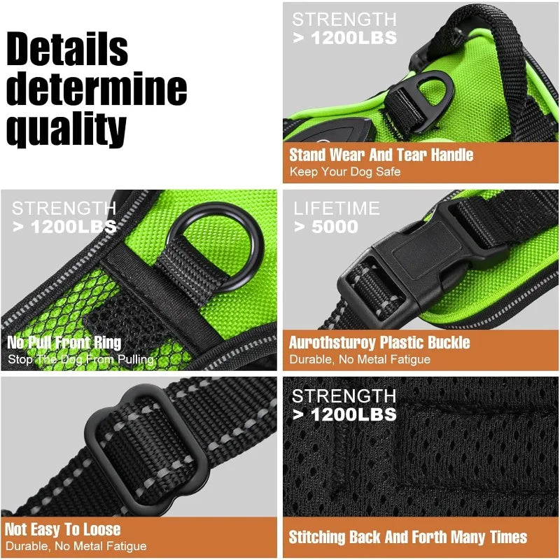 Petslova™ LED Dog Harness – Rechargeable, Three Light Modes for Night Safety