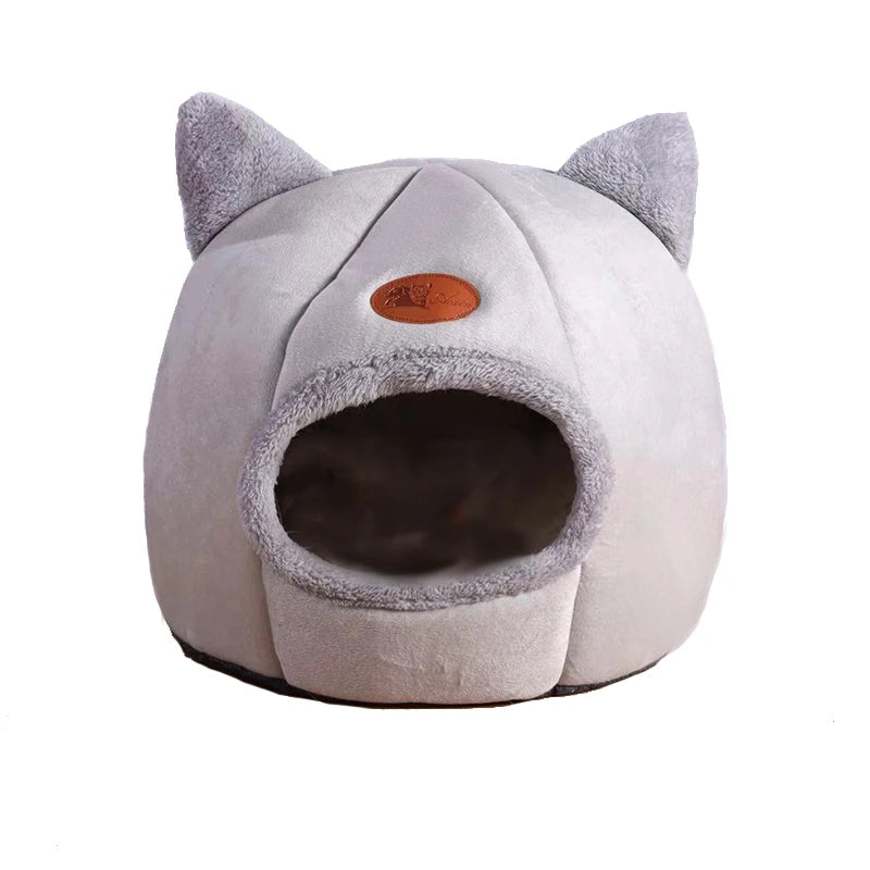 Petslova™ Winter Cozy Cat & Dog Bed – Warm Cave Nest for Deep Sleep
