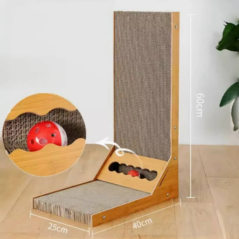 Petslova™ Wooden Cat Scratching Post – Durable & Scratch-Resistant