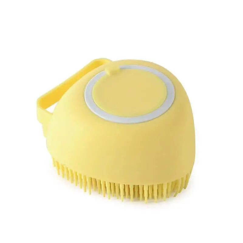 Petslova™ Silicone Pet Bath Brush – Massage & Liquid Dispenser