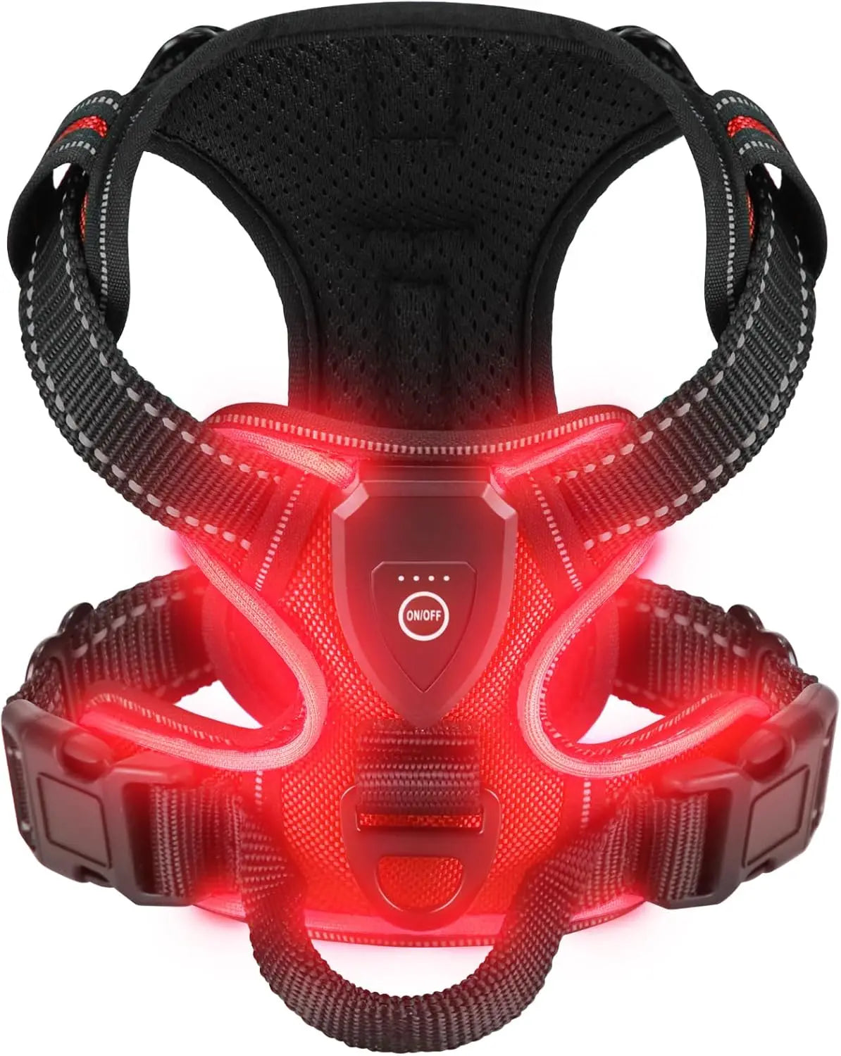 Petslova™ LED Dog Harness – Rechargeable, Three Light Modes for Night Safety