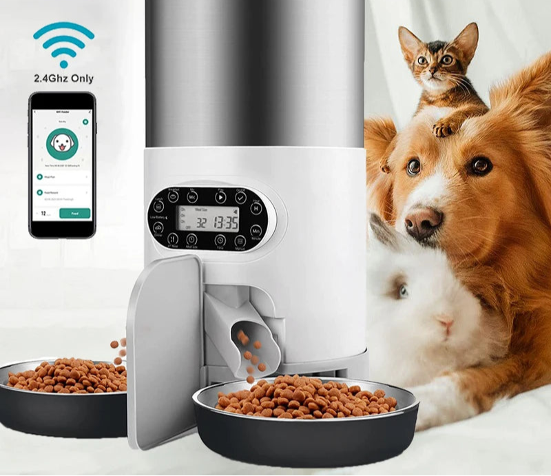 Petslova™ Smart Feeder Dual Meal Dispenser for Cats and Dogs