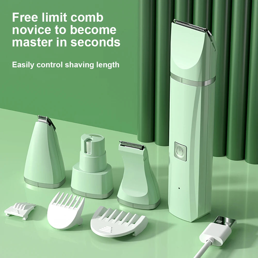 Petslova™ 4-in-1 Pet Grooming Kit – Dog Cat Clipper, Nail Grinder & Trimmer