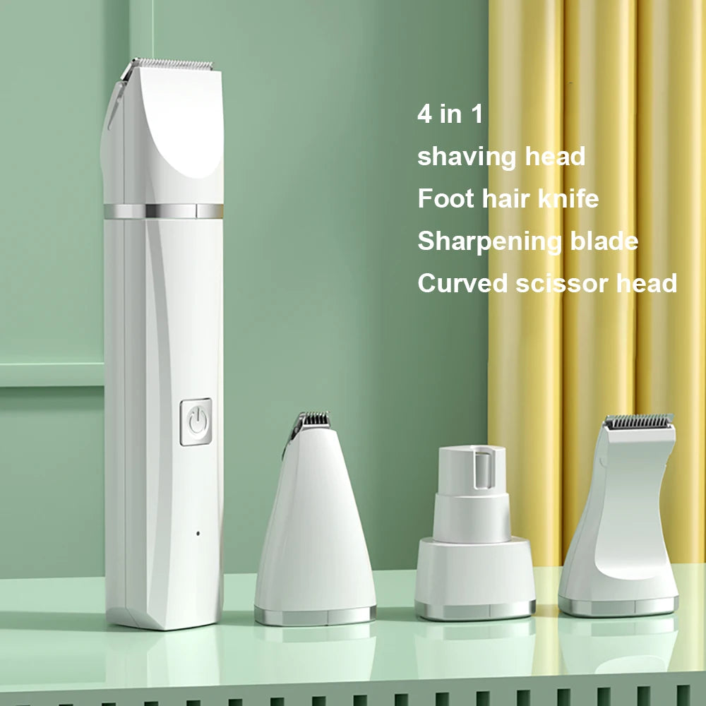 Petslova™ 4-in-1 Pet Grooming Kit – Dog Cat Clipper, Nail Grinder & Trimmer
