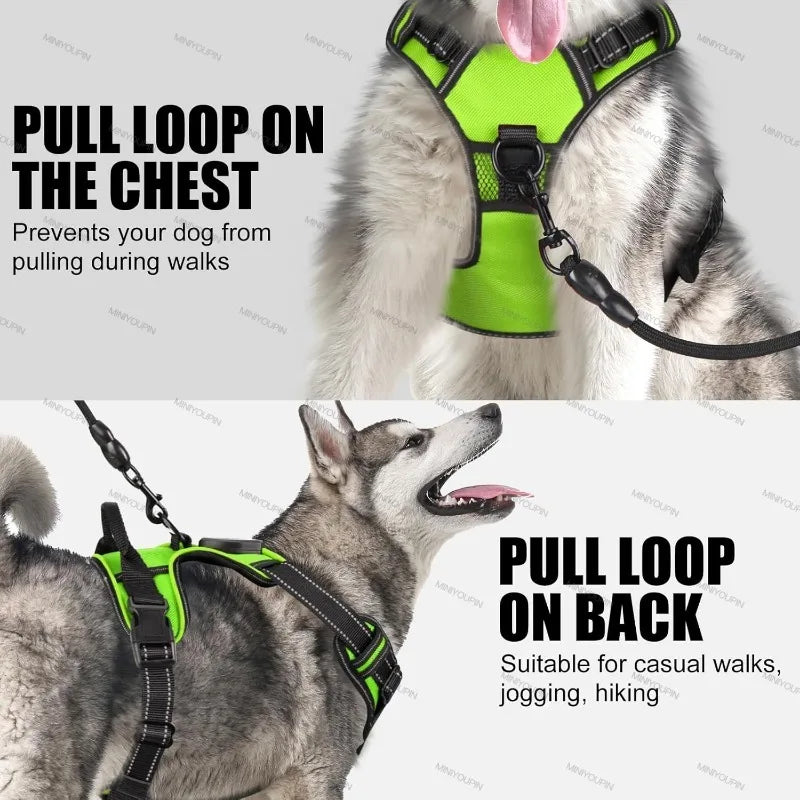 Petslova™ LED Dog Harness – Rechargeable, Three Light Modes for Night Safety