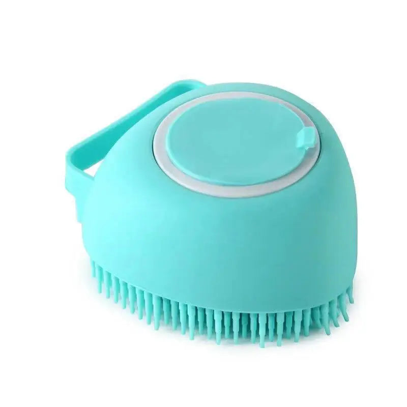 Petslova™ Silicone Pet Bath Brush – Massage & Liquid Dispenser