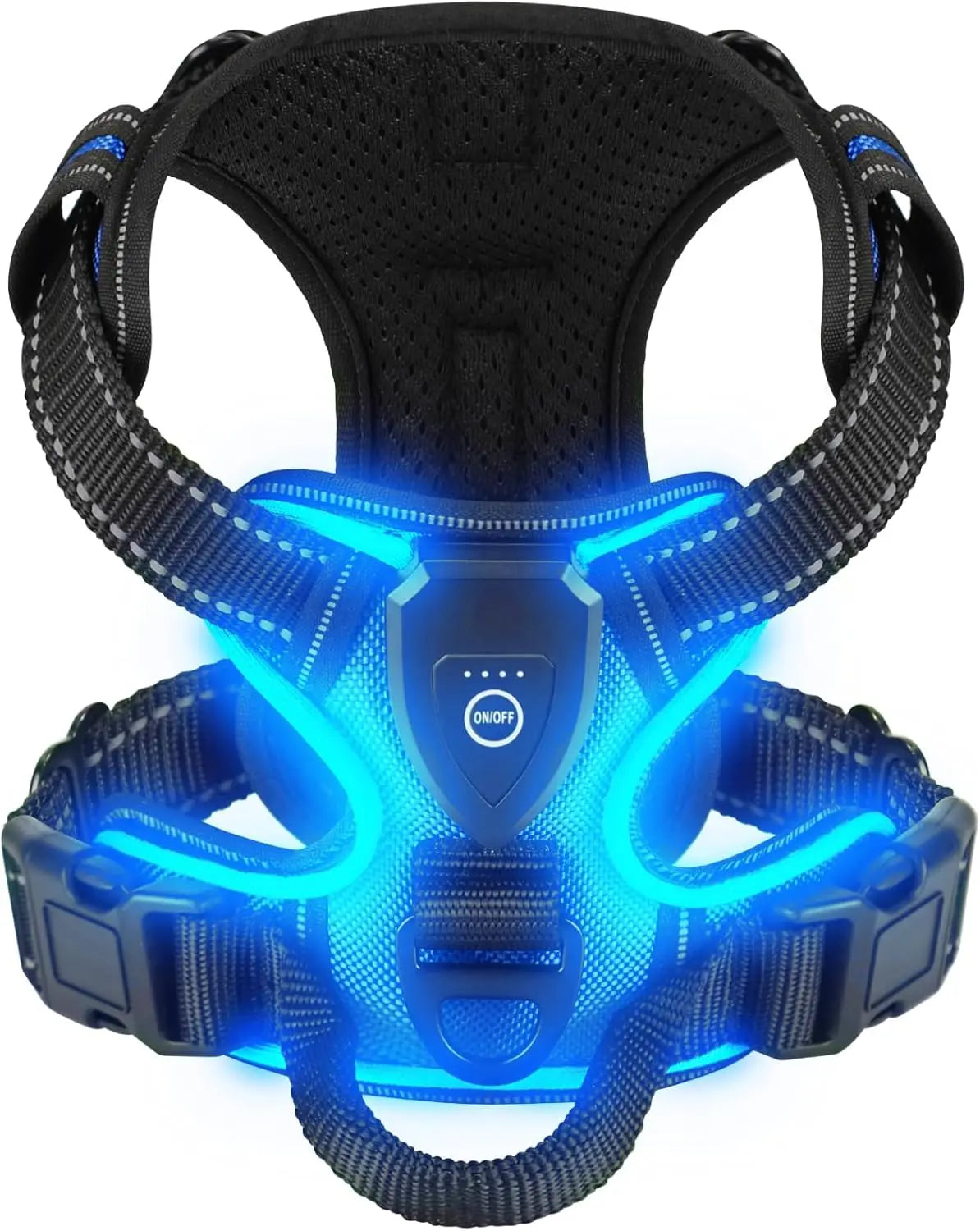 Petslova™ LED Dog Harness – Rechargeable, Three Light Modes for Night Safety