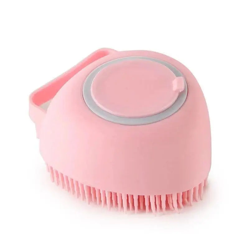 Petslova™ Silicone Pet Bath Brush – Massage & Liquid Dispenser