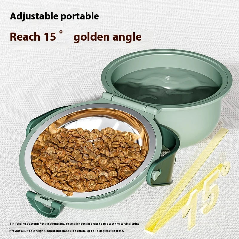 Petslova™ Portable Pet Bowl – Travel Folding Double Bowl