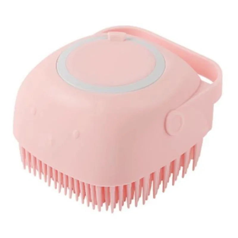 Petslova™ Silicone Pet Bath Brush – Massage & Liquid Dispenser