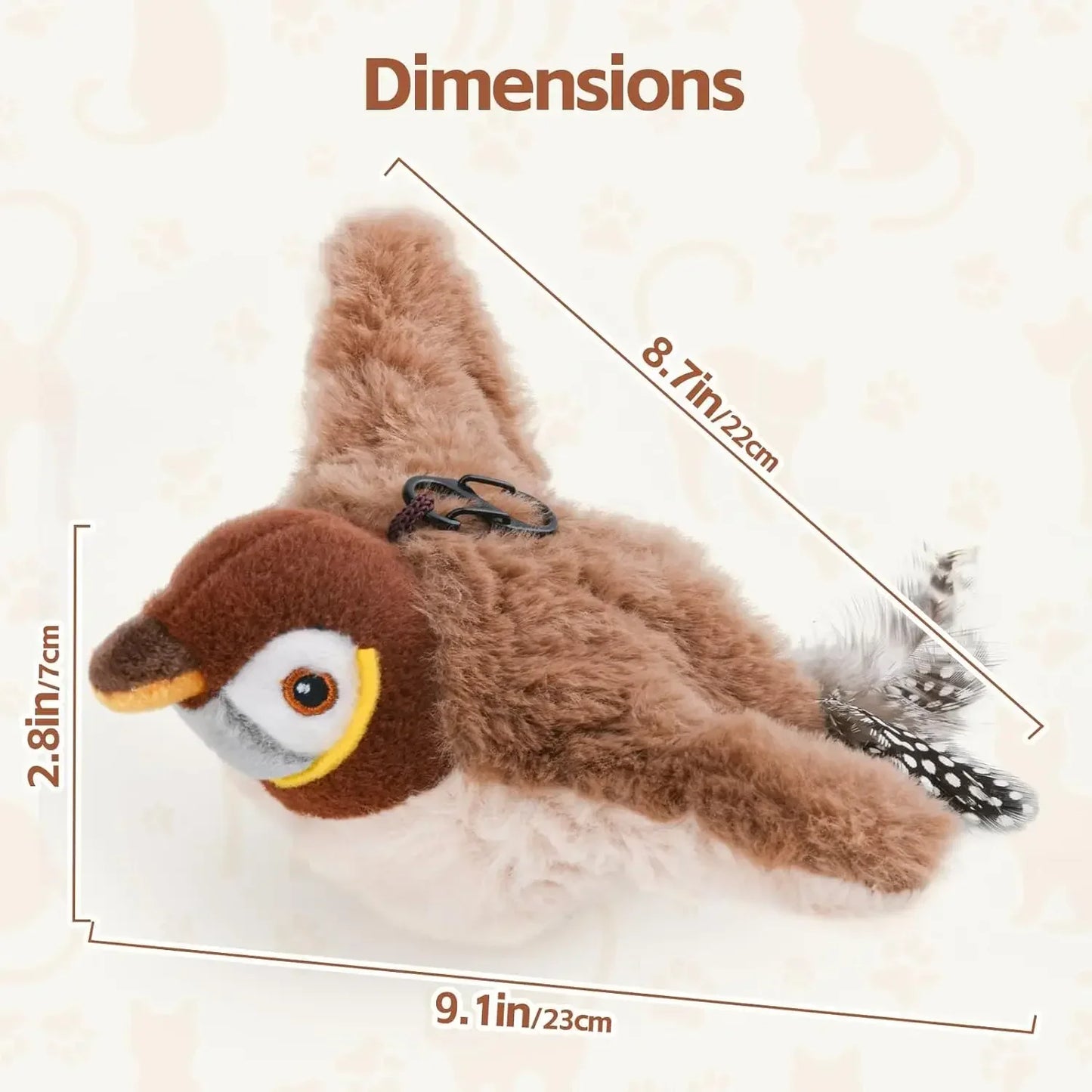 Petslova™ Interactive Chirping Bird Cat Toy