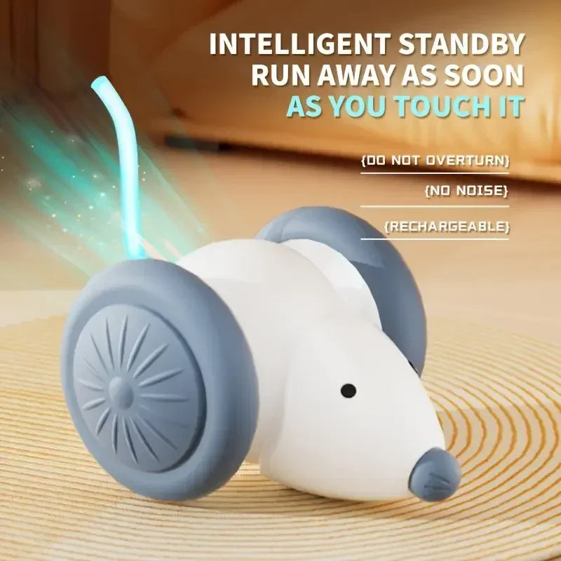 Petslova™ Interactive Electric Cat Toy – Automatic Mouse Car with Obstacle Avoidance