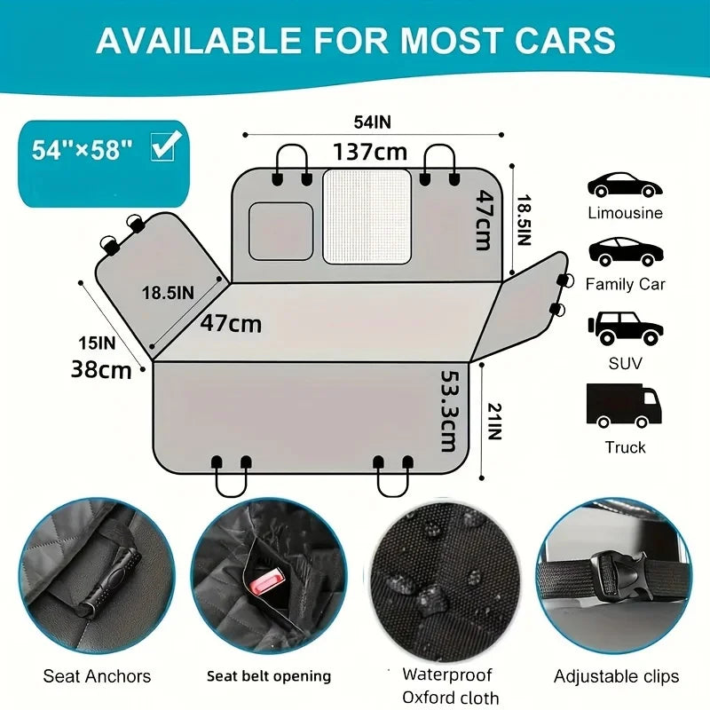 Petslova™ Waterproof Dog Car Seat Hammock Cover