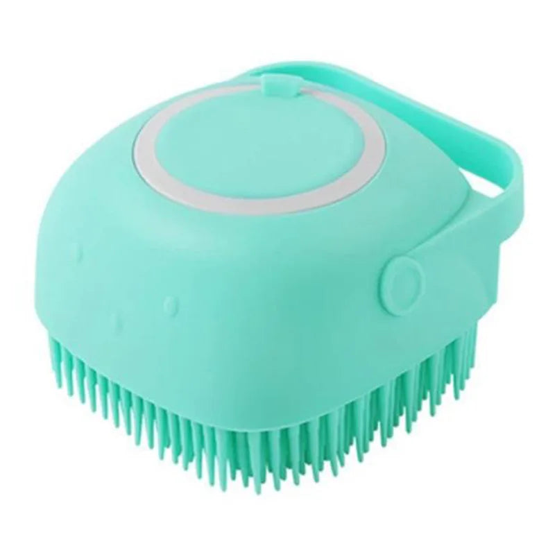 Petslova™ Silicone Pet Bath Brush – Massage & Liquid Dispenser