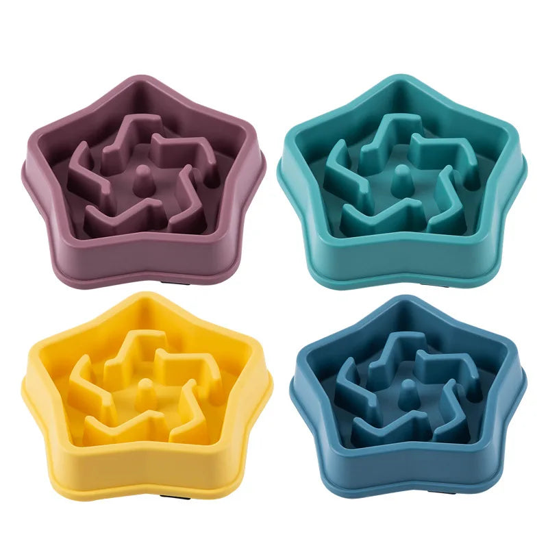 Petslova™ Slow Feed Pet Bowl – Anti-Choking, Non-Slip, Various Colors & Shapes