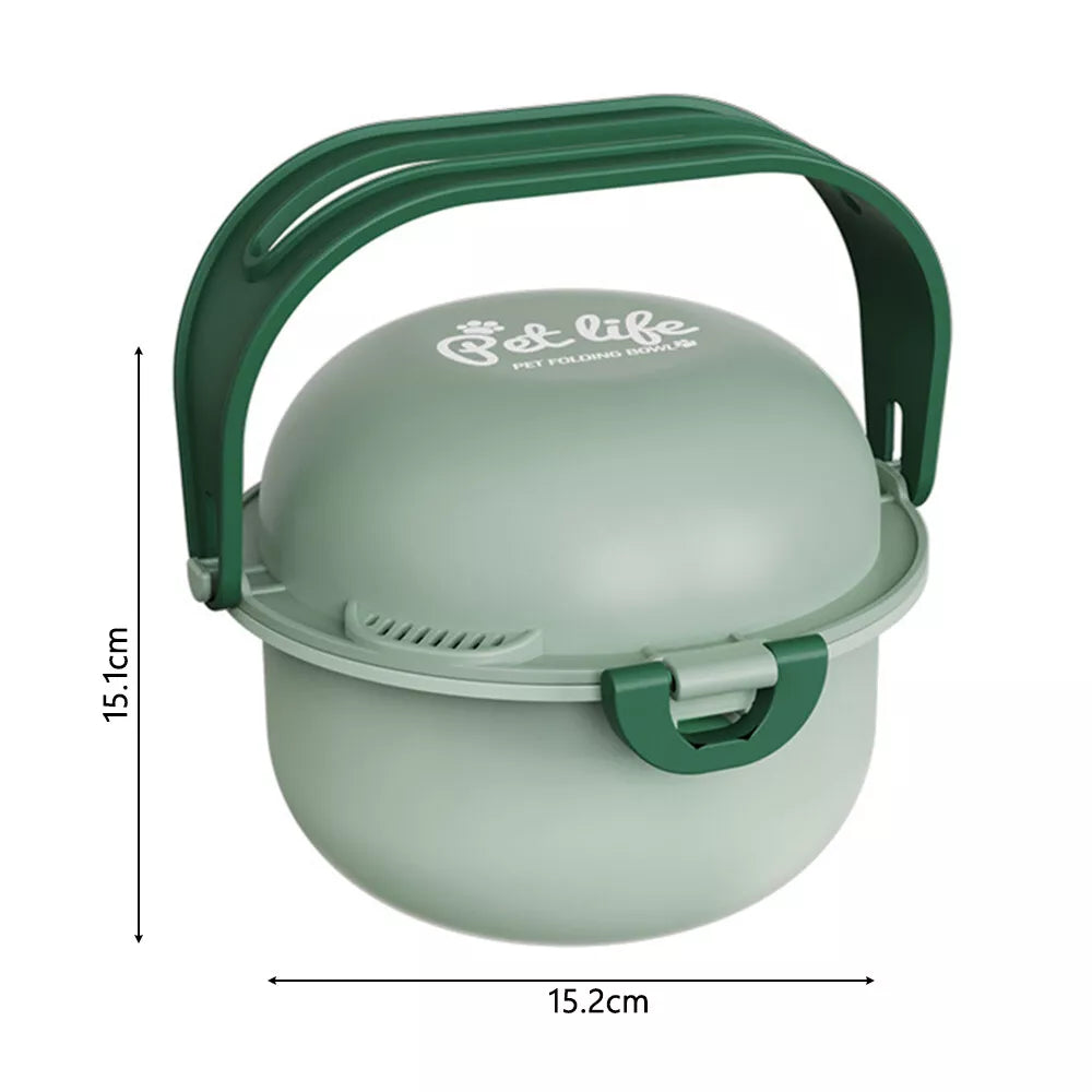 Petslova™ Portable Pet Bowl – Travel Folding Double Bowl