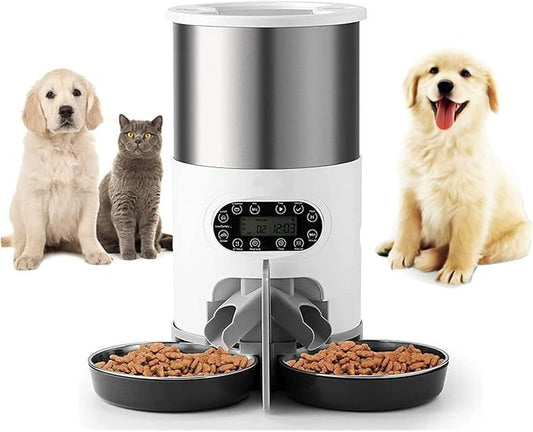 Petslova™ Smart Feeder Dual Meal Dispenser for Cats and Dogs