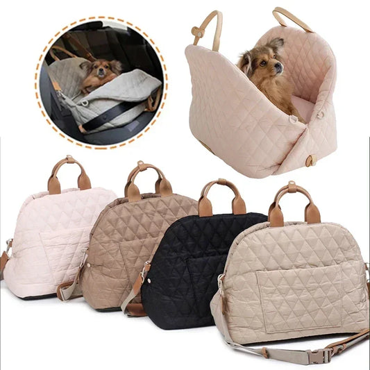 Petslova™ Small Dog & Cat Luxury Travel Bag – Bed, Seat & Carrier