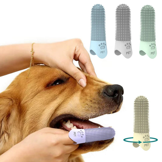 Petslova™ Finger Toothbrush for Pets – Silicone Dental Cleaner
