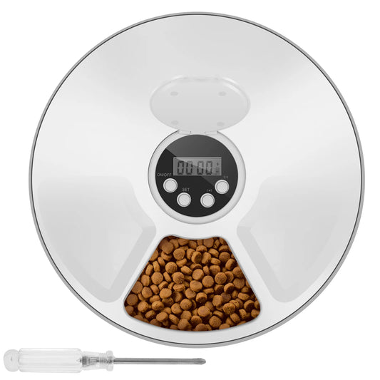 Petslova™ Smart Pet Feeder – Timed 6-Meal Food Dispenser